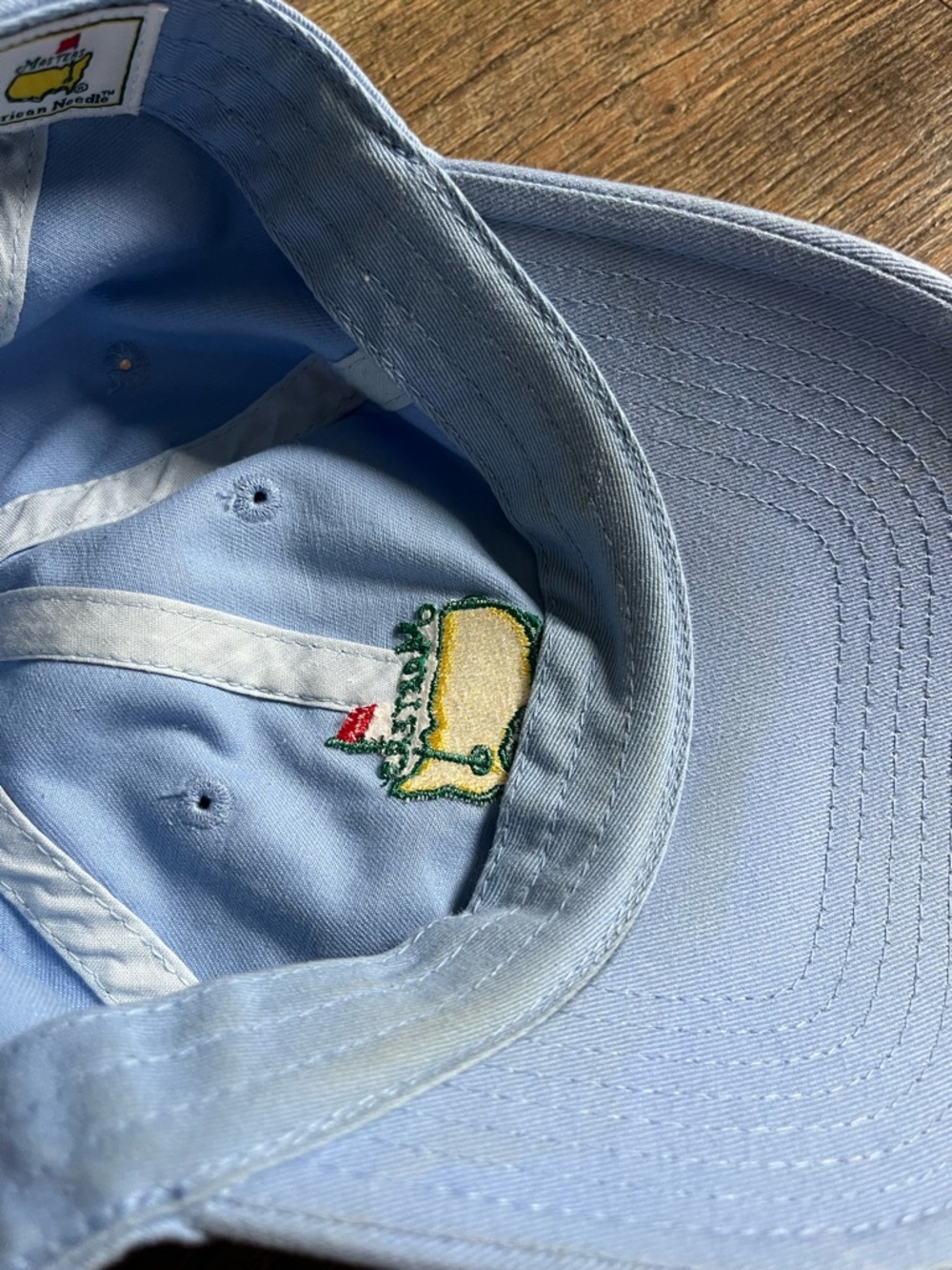 Masters Golf Hat Augusta National Dad Cap Blue Embroidered Logo Strapback Preppy - Picture 6 of 13